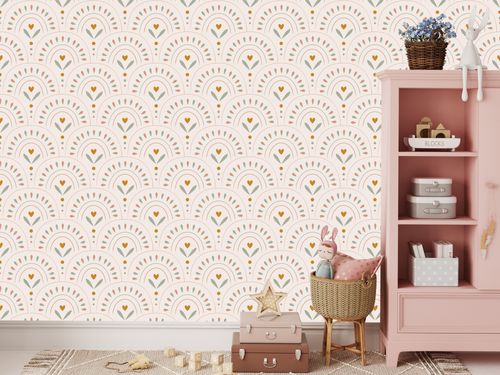 Tapeta W Rolce Dla Dzieci Geometryczny WZÓR Styl Boho Ornamenty na Arena.pl