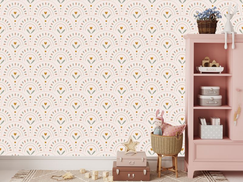 Tapeta W Rolce Dla Dzieci Geometryczny WZÓR Styl Boho Ornamenty zdjęcie 7