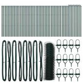 Ogrodzenie z słupkami Zielony 0.5 x 100 m Stal pokryta PCV