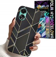 ETUI DO OPPO A78 4G - MARMUREK GEOMETRYCZNE WZORY DLA KOBIET + FOLIA
