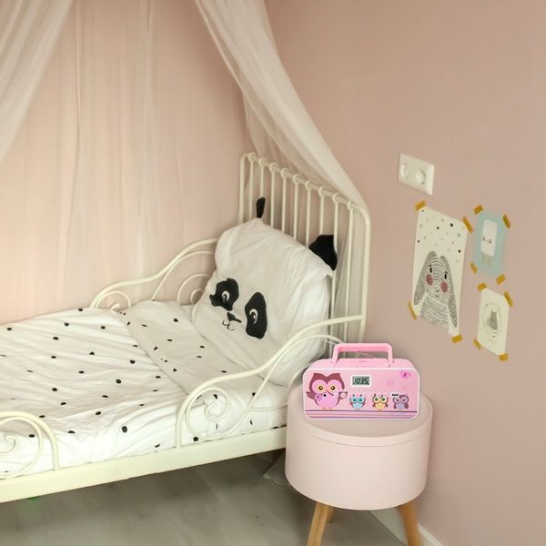 RADIOODTWARZACZ Z MIKROFONEM DLA DZIECI DZIEWCZYNKI CD USB MUSE M-29 KP zdjęcie 3