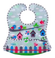 Babyono śliniak z kieszonką na rzep KANGAROO - Ptaszki