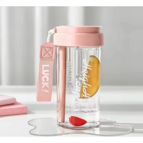 Butelka na wodę z koszyczkiem i słomką 600 ML Simple BD32R na Arena.pl