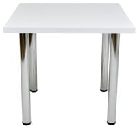 Stół kuchenny 80x80 biały blat metalowe nogi nowoczesny stolik do kuchni