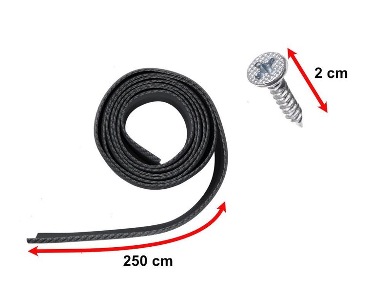 Dokładka do zderzaka taśma ochronna 5D czarna 5cm x 2,5m zdjęcie 8