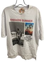 Damski T-shirt N°21 z nadrukiem r. S biały