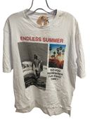 Damski T-shirt N°21 z nadrukiem r. S biały