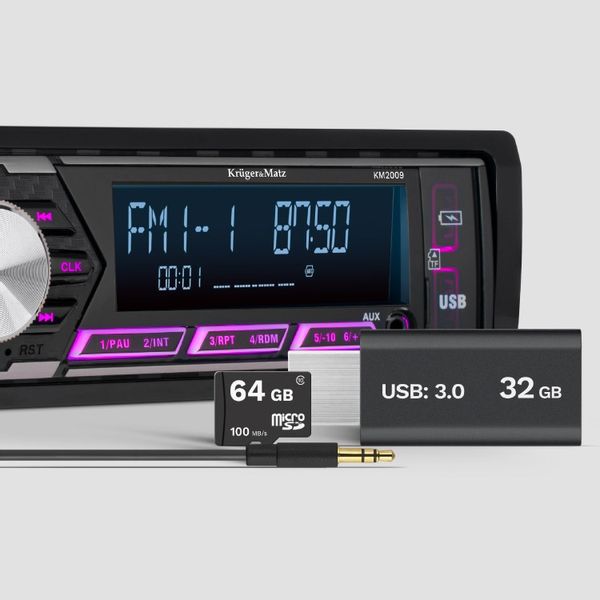Radio samochodowe Bluetooth USB SD AUX 7 kolorów zdjęcie 3