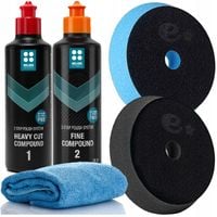 Pasty Polerskie Helios HEAVY CUT / FINE COMPOUND + Pady Polerskie + Fibra