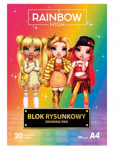 blok rysunkowy a4/20k rainbow high 100g a'10 2987 na Arena.pl