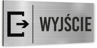 Tabliczka oznaczenie napis WYJŚCIE Tablica informacyjna Piktogram Aluminium