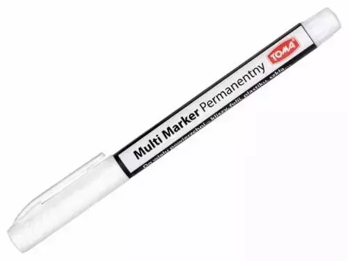 Multi Marker permanentny 1,5mm biały (20szt) TOMA zdjęcie 1