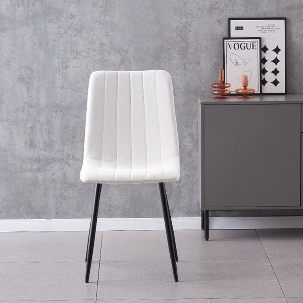 IRIS KRZESŁO TAPICEROWANE ECRU WELUR zdjęcie 4