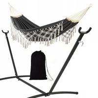 HAMAK BOHO XXL ze STELAŻEM stelaż do hamaka STOJAK na HAMAK 2 OSOBOWY 250kg