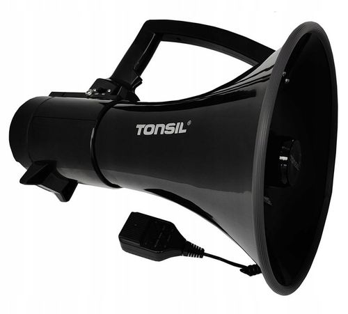 Megafon Tonsil TE 30/20 - Nagrywanie Syrena REC Wersja AKU z Akumulatorem na Arena.pl