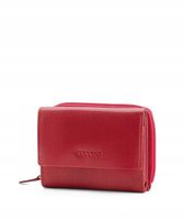 Portfel Damski Skórzany Skóra Naturalna Mały RFID PUCCINI Czerwony CO1936-3