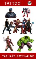Tatuaże zmywalne Avengers