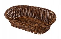 Koszyk pleciony tworzywa COMBO owalny brązowy imitacja wikliny chleb