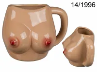 out of the blue kubek ceramiczny kształtny 300ml biały 14x9x11cm