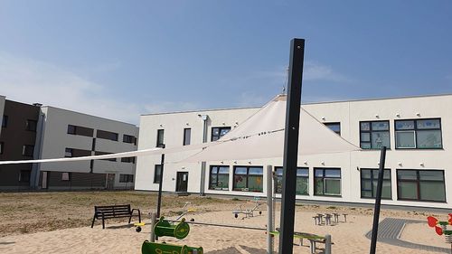 ŻAGIEL PRZECIWSŁONECZNY ZACIENIACZ OGRODOWY BIAŁY EKONOMICZNY DACH 3,2X3,2 na Arena.pl