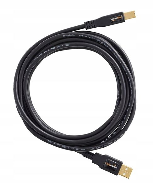 AmazonBasics USB 2.0/ USB Type B, 3m kabel USB USB A Mini-USB B Czarny zdjęcie 4