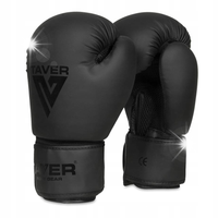 RĘKAWICE BOKSERSKIE SPARINGOWE CZANE MATOWE KICKBOXING TAVER BLACK 12 OZ