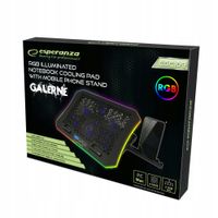 PODSTAWKA PODKŁADKA CHŁODZĄCA STOJAK POD LAPTOPA LED RGB DLA GRACZY