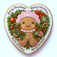 CIASTKO LUKROWANE MAMIK FAMILY EWA ROZ.XL SERCE RĘCZNIE ROBIONE