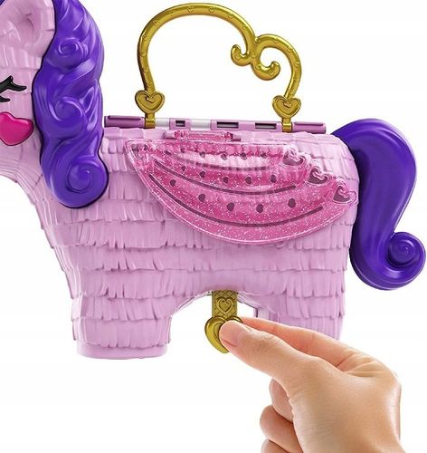 POLLY POCKET JEDNOROŻEC WALIZKA PINIATA UNICORN PARTY ZESTAW FIGURKI GVL88 na Arena.pl