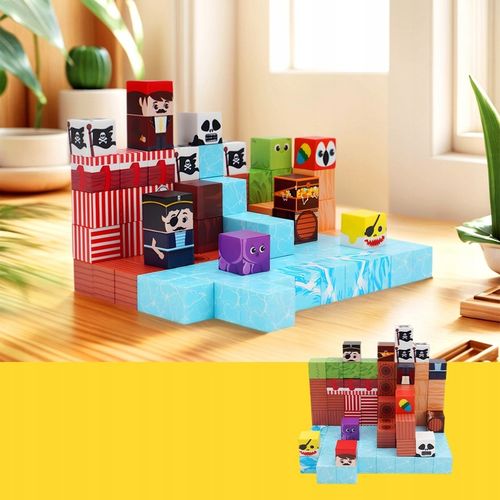 KLOCKI MAGNETYCZNE SZEŚCIANY DLA DZIECI 100 KLOCKÓW MODUŁY EDUKACYJNE STEM na Arena.pl