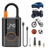 Mocna Elektryczna Pompka Sprężarka 3w1 Kompresor LED SOS Powerbank 4000 mAh