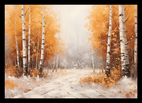 Plakat 29,7x21cm Jesienne Brzozy na Arena.pl