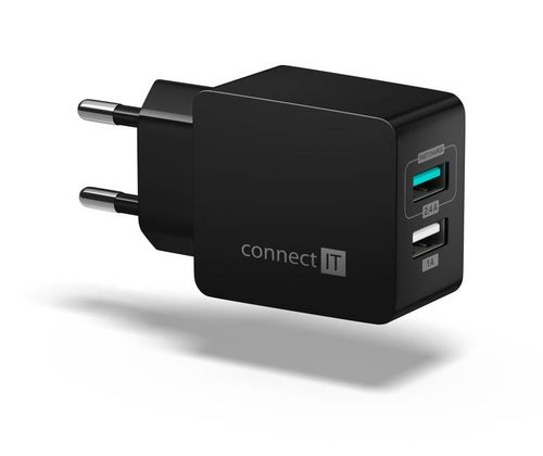 Ładowarka do sieci Connect IT Fast Charge 2x USB, 3,4A na Arena.pl