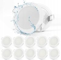 GR4TEC REFLEKTOR WPUSZCZANY SUFITOWY LED 10 SZTUK 2700K CIEPŁA BIEL