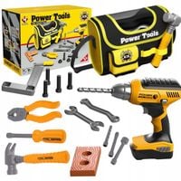 ZESTAW NARZĘDZI W TORBIE WIERTARKO-WKRĘTARKA DŹWIĘK ŚWIAŁO ŚRUBOKRĘT KLUCZ