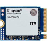 kingston 1tb nv3 ssd m.2 2230 pcie 4.0 nvme, read: 6,000/ write: 4,000mb/s