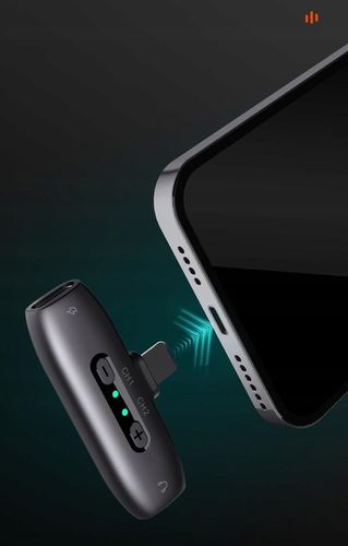 Mikrofon bezprzewodowy Hohem Lavalier Mic-01 (1 TX + 1 RX) Czarny, USB-C na Arena.pl