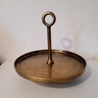 Dijk Patera aluminiowa okrągła złota 30 x 27 cm