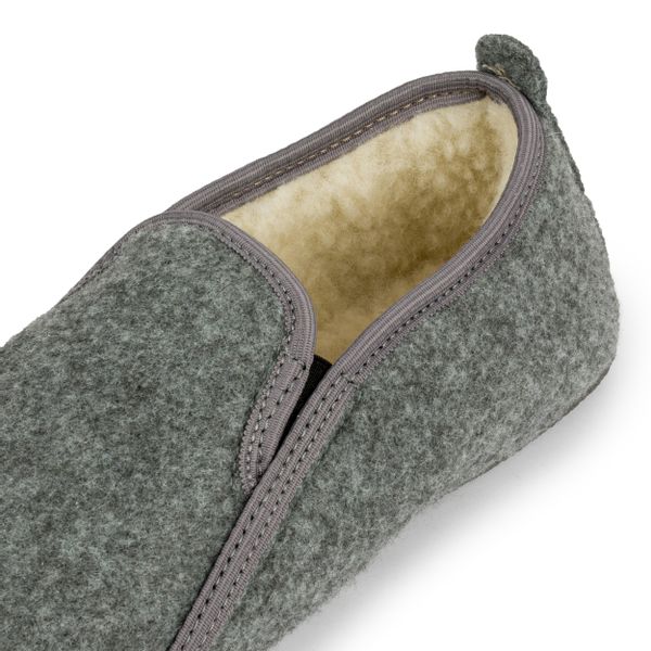 Bambosze damskie filcowe ocieplane kożuszek zdjęcie 2