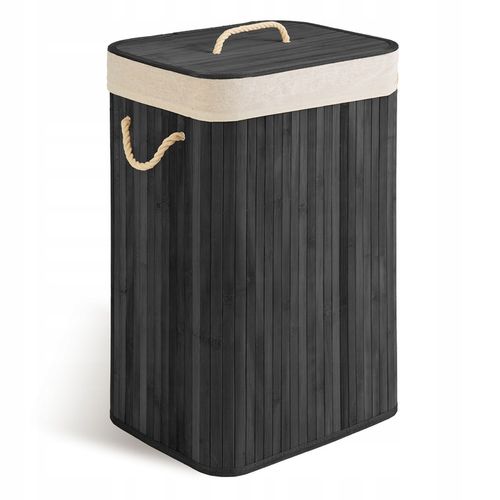 BAMBUSOWY KOSZ NA PRANIE BIELIZNĘ DUŻY POJEMNIK Z POKRYWĄ 72L na Arena.pl