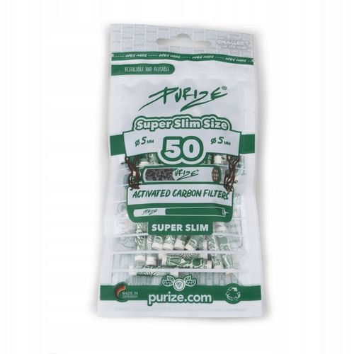 PURIZE Super Slim Size 5 mm Ceramiczne Filterki Węglowe 50 szt. Chłodzące na Arena.pl