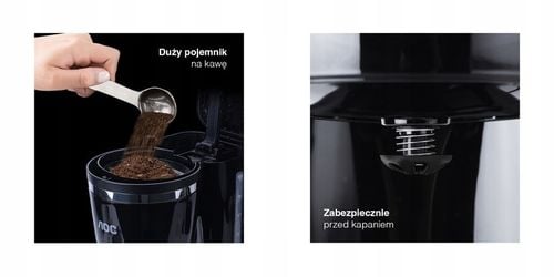 Ekspres przelewowy AOC HCM-082 1,5L 1000W 12 kaw automatyczne na Arena.pl