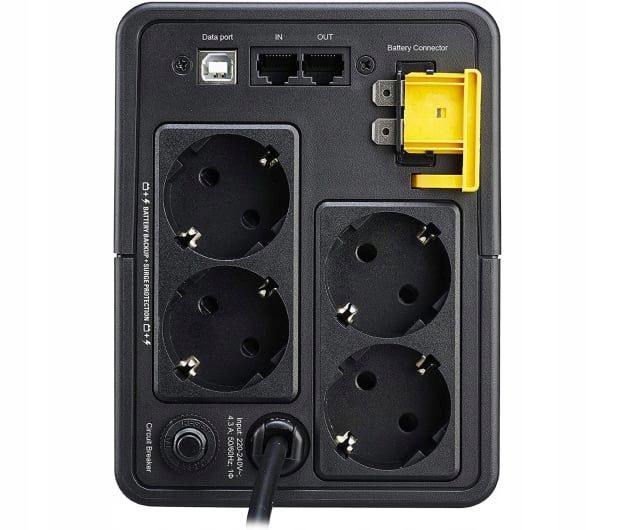 UPS APC Back-UPS (950VA/520W, 4x Schuko, USB, AVR) zdjęcie 2