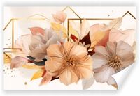 Fototapeta PREMIUM STRUKTURA ZMYWALANA Akwarelowe abstrakcyjne kwiaty