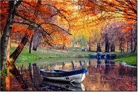 100 70CM OBRAZ PŁÓTNO UROKLIWY ZAKĄTEK PŁÓTNO RAMA