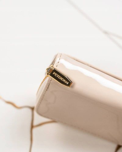 elegancki portfel damski z lakierowanej skóry ekologicznej - peterson na Arena.pl