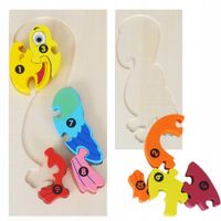 PUZZLE DREWNIANE UKŁADANKA DZIECI 3D MONTESSORI