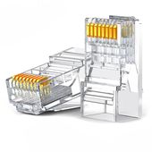 wtyczka końcówka rj45 8p8c cat 6 przezroczysta zestaw 10szt