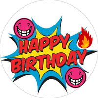 Opłatek na tort Urodziny 18 30 40 50 60 Okazjonalny Happy Birthday Tekst