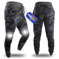 Lekkie Spodnie robocze DRESOWE nakolanniki odblaski DRESY WZMACNIONE bhp